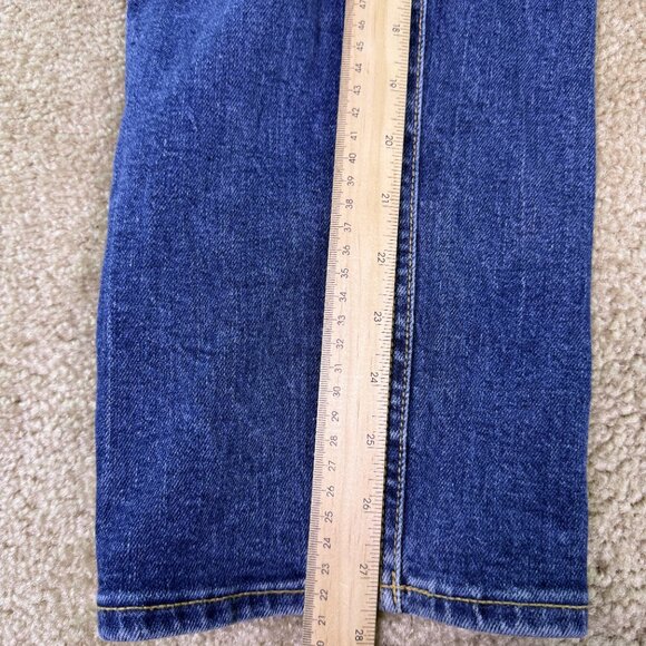 OLD NAVY Womens Extra High Rise Sky Hi Straight Blue Jeans Size 16 36x27 E625 - Picture 12 of 14
